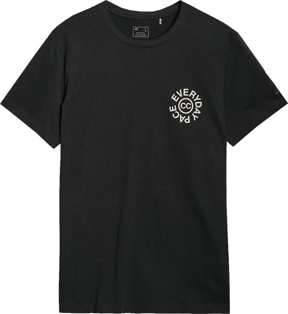 T-shirt męski 4F WSS25TTSHM1980 - czarny XL