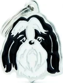 Odblaski i adresówki - Zawieszka Adresówka Identyfikator z grawerem dla psa shih tzu czarny - miniaturka - grafika 1