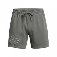 Spodnie sportowe męskie - Męskie spodenki treningowe Under Armour Project Rock Heavyweight Tools Of The Trade Shorts - zielone - UNDER ARMOUR - miniaturka - grafika 1