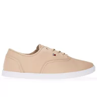 Trampki damskie - Buty Tommy Hilfiger Canvas Lace Up FW0FW07805-TRY - różowe - miniaturka - grafika 1