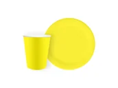 Dekoracje i nakrycia stołu na imprezę - Żółty zestaw papierowy - 24 szt. - miniaturka - grafika 1