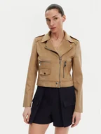 Kurtki damskie - Morgan Kurtka z imitacji skóry 241-GOUSMI Beżowy Regular Fit - miniaturka - grafika 1