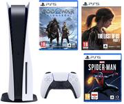 Sony PlayStation 5 + God of War Ragnarok + Spider-Man + The Last of Us