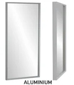 Lustra - Lustro Profilmat 160x60cm wąska KASETONOWA rama ALUMINIUM, SREBRNA - miniaturka - grafika 1