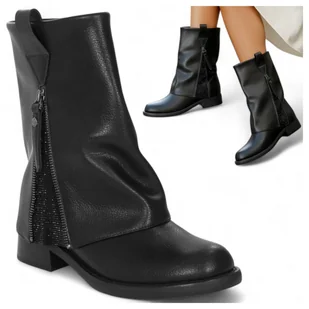 Damskie Botki Maciejka SKÓRZANE Eleganckie Kozaki Jesienne Wygodne 38 - Botki damskie - miniaturka - grafika 1