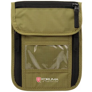 Paszportówka antykradzieżowa na szyję z zabezpieczniem RFID STOP (zielony) - Etui na dokumenty i karty - miniaturka - grafika 1