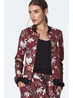 Swetry damskie - Nife Kardigan w kolorze czerwono-czarnym - miniaturka - grafika 1