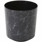 Donice - LAMELA Osłonka doniczki plastikowa Solo 25 cm ciemny marmur - miniaturka - grafika 1