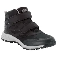 Buty dla chłopców - Buty dziecięce Jack Wolfskin Woodland Texapore Mid Vc K Rozmiar butów (UE): 30 / Kolor: czarny/szary - miniaturka - grafika 1