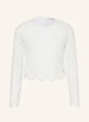 Bluzki damskie - Guess Bluzka Z Koronki weiss - miniaturka - grafika 1