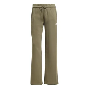 adidas Kobiety ESSENTIALS SMALL LOGO FEEL COZY OPEN HEM PANTS, olive strata/white, XXL - Spodnie rowerowe - miniaturka - grafika 1
