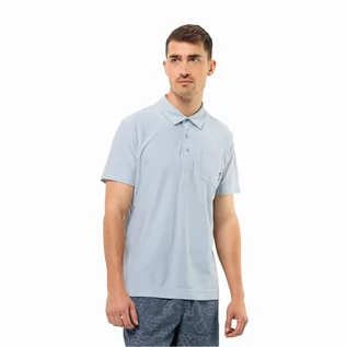 Koszulki męskie - Męska koszulka polo Jack Wolfskin TERRAL POLO M soft blue - XXL - grafika 1