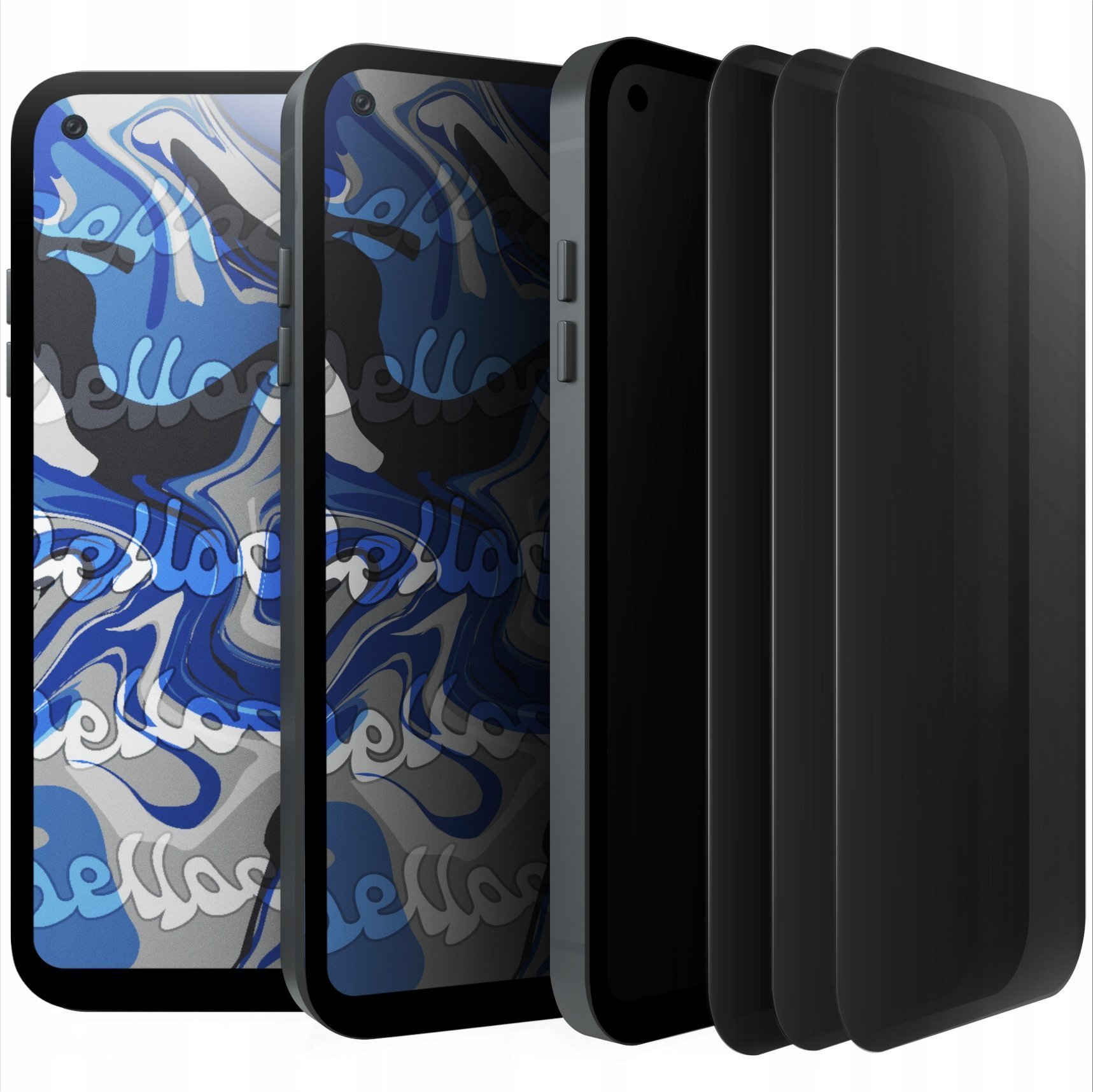 Hello Case [3-pak] Szkło Hartowane Do Oppo A78 5G Antyszpiegowskie, Ochronne, 9H, 5D