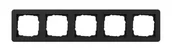 Klawisze i ramki - Gira Ramka pięciokrotna E1 - czarny mat - miniaturka - grafika 1