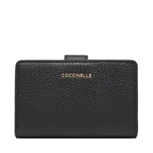 Portfele - Duży Portfel Damski Coccinelle MW5 Metallic Soft E2 MW5 11 E7 01 Czarny - miniaturka - grafika 1