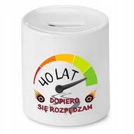 Skarbonki - SKARBONKA PREZENT NA URODZINY 40 40te 40-te z Nadrukiem ze Zdjęciem + Opakowanie na prezent (wzór 02) - miniaturka - grafika 1