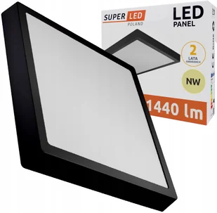 Panel Plafon Led Natynkowy 18W CCD czarny SuperLED - Lampy sufitowe - miniaturka - grafika 1