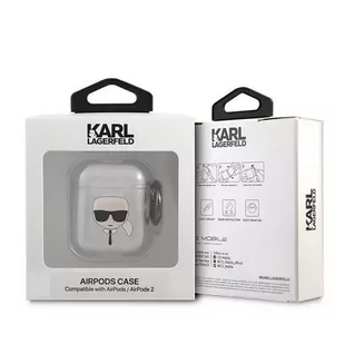 Karl Lagerfeld KLA2UKHGS AirPods cover srebrny/silver Glitter Karl`s Head - Akcesoria do słuchawek - miniaturka - grafika 3