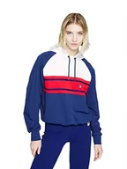 Bluzy damskie - Fila Damska bluza z kapturem Burgos Copped, Średniowieczny niebieski - jasny biały - prawdziwy czerwony, XS - miniaturka - grafika 1