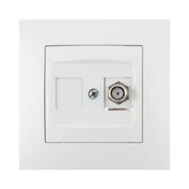 Wyłączniki światła i elektryczne - LEDart ELEKTRO - PLAST antenowe CARLA biały ELEKTRO - PLAST - miniaturka - grafika 1