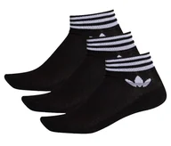 Skarpetki damskie - Skarpety ADIDAS Trefoil Ankle Socks 3 pary czarne - miniaturka - grafika 1