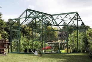 VITAVIA szklarnia ogrodowa Sirius 13000, zielona - (13 m2; 3,84 x 3,84 m) szkło hartowane + baza - Szklarnie ogrodowe - miniaturka - grafika 6