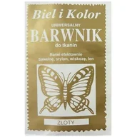 Farby i media malarskie - czakos Barwnik do tkanin "Motyl", złoty, Biel i Kolor, 10 g CZ-BT-019 - miniaturka - grafika 1