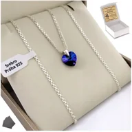 Biżuteria dla dzieci - Naszyjnik Swarovski Serce Komunia + Grawer Na Prezent Dla Mamy - miniaturka - grafika 1