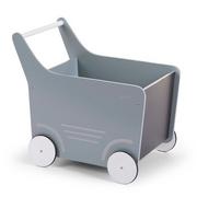Wózki dla lalek - CHILDHOME CHILDWOOD Drewniany wózek dla lalek, szary, WODSTRM - miniaturka - grafika 1