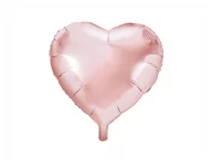 Balony i akcesoria - Balon foliowy Serce złoty róż - 61 cm - 1 szt. - miniaturka - grafika 1