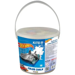 Kreda chodnikowa kolorowa do tablicy szkolna 15 sztuk Kite Hot Wheels - Kreda - miniaturka - grafika 1
