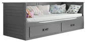 Łóżka dla dzieci i młodzieży - Szare łóżko rozkładane dziecięce z materacem 80x200 G3-B26 - miniaturka - grafika 1