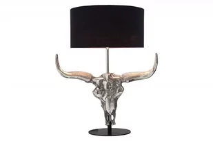 Invicta Interior Lampa stołowa Toro rogi czarna chrom 68cm 38321 - Lampy stojące - miniaturka - grafika 1