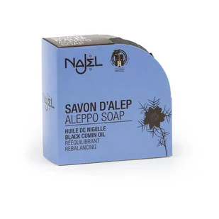 NAJEL Mydło z Aleppo z olejem z czarnuszki - Aleppo Soap Black Cumin Oil Mydło z Aleppo z olejem z czarnuszki - Aleppo Soap Black Cumin Oil - Szampony do włosów - miniaturka - grafika 1