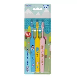 Tepe, Mini szczoteczka do zębów dla dzieci 0-3, Extra Soft, 3szt - Szczoteczki do zębów - miniaturka - grafika 1