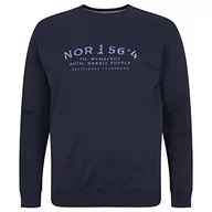 Bluzy męskie - North 56-4/North 56Denim Męska bluza z logo North 56°4, granatowa, XXL, granatowy - miniaturka - grafika 1