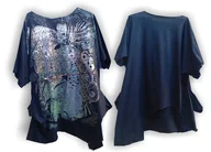 Bluzki damskie - Tunika gold/ iluminati - miniaturka - grafika 1