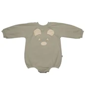 Rampersy - Hi Little One rampers dziecięcy MIŚ OverSize BOHO Sage roz L Pom Pom - miniaturka - grafika 1