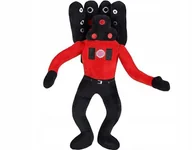 Maskotki i pluszaki - Maskotka Zabawka Pluszak SKIBIDI TOILET Przytulanka Czerwona Czarna 32 cm - miniaturka - grafika 1