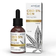 Suplementy naturalne - ACTIVLAB CBD 5% Sen z melatoniną, 12ml >>  od 49zł  << - miniaturka - grafika 1