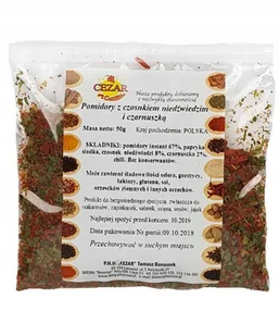 Pomidory z czosnkiem niedźwiedzim, czarnuszką 100g - Przyprawy i zioła sypkie - miniaturka - grafika 1