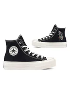 Trampki damskie - Converse Sneakersy "Chuck Taylor Lift Platform" w kolorze czarnym - miniaturka - grafika 1
