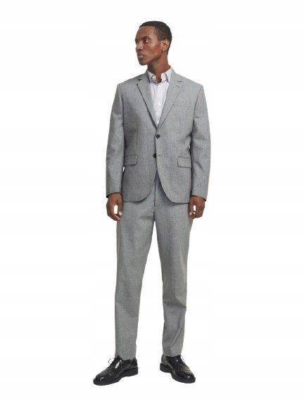 JACK AND JONES SZARY MĘSKI GARNITUR WEŁNIANY REGULAR 46 J5A