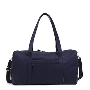 Vera Bradley Damska torba podróżna Signature Cotton Large Duffel Travel Bag, rozmiar uniwersalny, Klasyczny granatowy – bawełna z recyklingu, jeden rozmiar - Torby podróżne - miniaturka - grafika 1