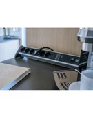 Listwy zasilające - Brennenstuhl 1391020410 18 M 4X Gniazdo Czarny Srebrny 1391020410 - miniaturka - grafika 1