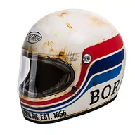 Kaski motocyklowe - Kask Moto Premier Trophy Btr8Bm Biały Mat, Biały/Niebieski/Czerwony, Xs - miniaturka - grafika 1