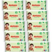 Chusteczki nawilżane - Huggies Chusteczki nawilżane Natural Care Zestaw 10 x 56 szt. - miniaturka - grafika 1