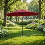 Parasole ogrodowe - Parasol ogrodowy uchylny bordowy 300 cm - miniaturka - grafika 1