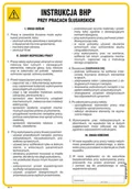 Instrukcje stanowiskowe BHP - IAC13 INSTRUKCJA BHP PRZY PRACACH ŚLUSARSKICH, PN - PŁYTA PCV 1MM; (245X350MM) - miniaturka - grafika 1