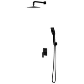 Zestawy prysznicowe - Omnires Baretti zestaw prysznicowy czarny SYSBA10BL - miniaturka - grafika 1